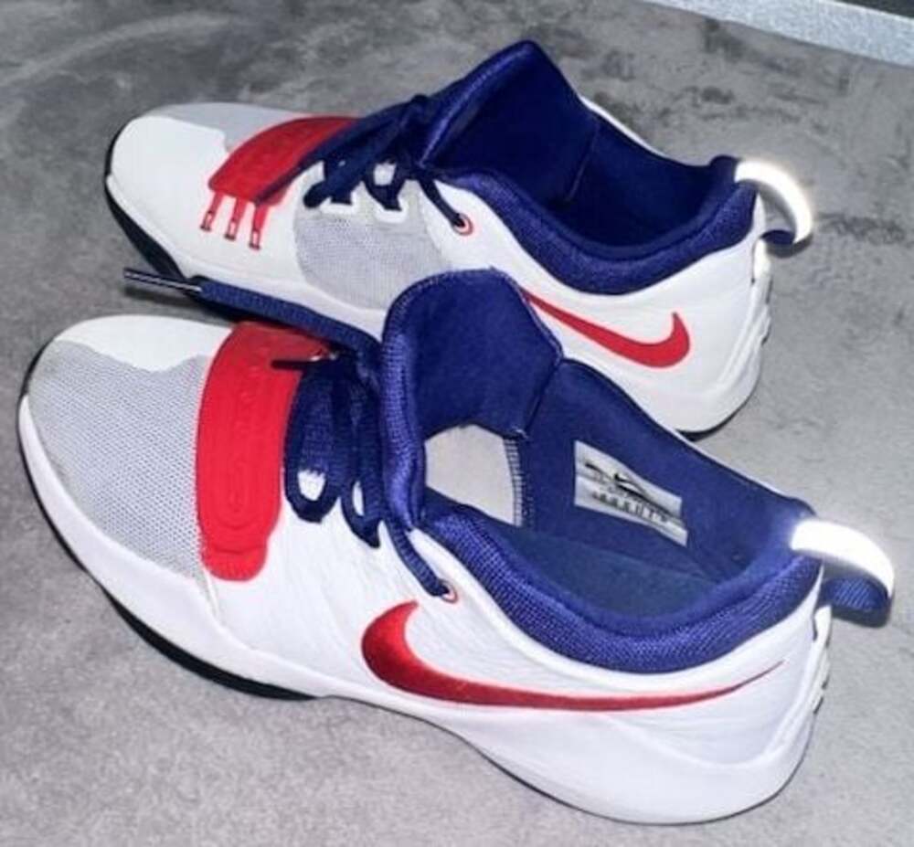 Nike PG 1 GS Snapback USA Basketball Shoes White/University Red 880304-164